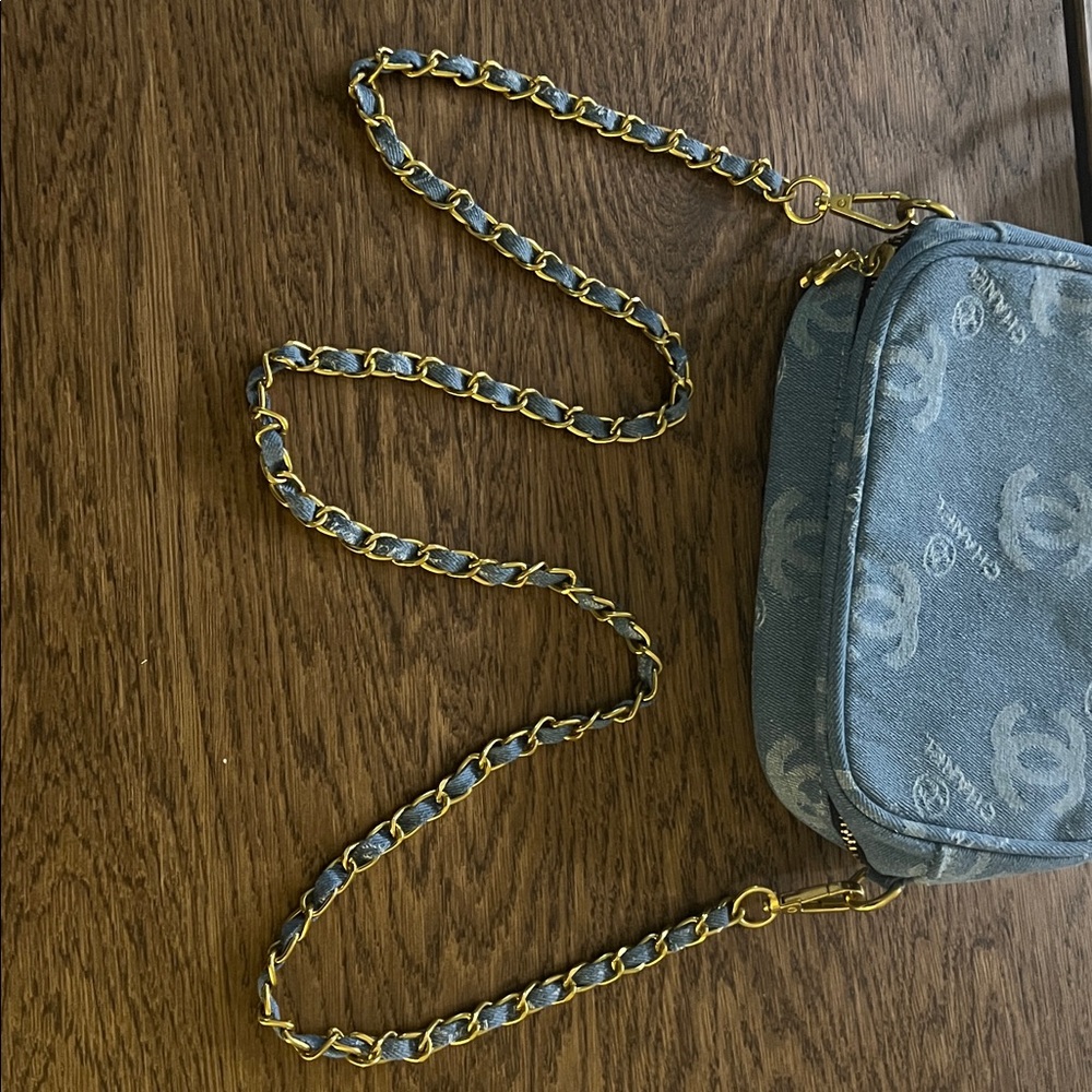 Chanel Beauty Blue Denim Crossbody Bag GWP - Picture 7 of 12